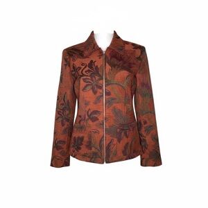 Vintage Boho Tapestry Jacket  Patchwork Fall Core Y2K Indie Statement sz10